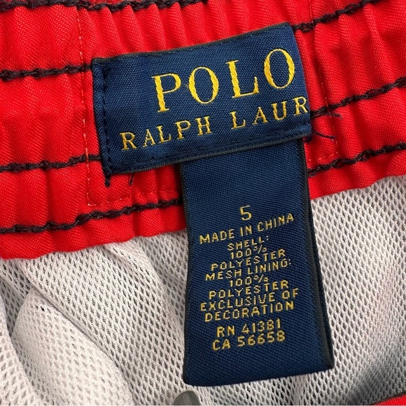 Polo Ralph Lauren Lobster Swim Trunks Swimsuit Kids Size 5 - Picture 2 of 3